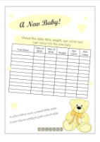 Free Printable Baby Shower Games; Guess the Weight